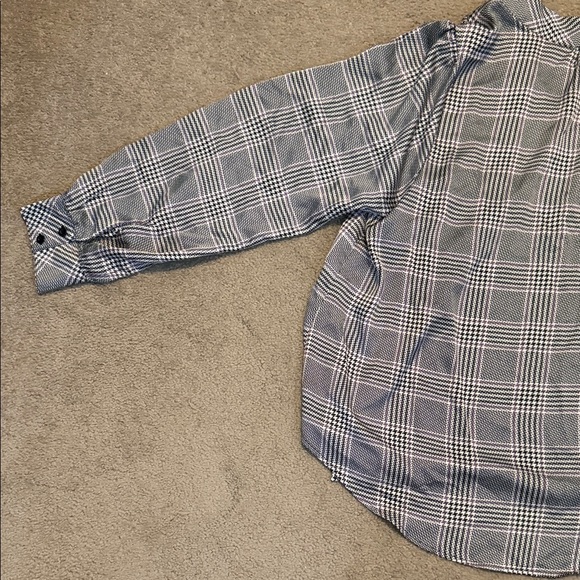 Torrid Black and White Plaid Blouse - Picture 7 of 9